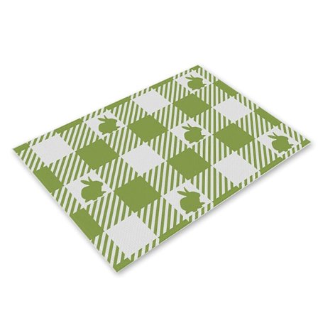 Glædelig påske dækkeservietter dekorationsmåtte påskehare dækkeservietter Holi sæsonbestemte bordmåtter