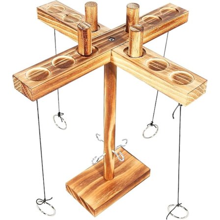 Brætspil til voksne og børn, 4 spiller håndlavet træ svingende krogspil Hurtigt tempo interaktivt kampspil til familie bar hjem udendørs (FMY)