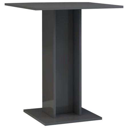 Vidaxl Bistrobord Grå Högglans 60x60x75 Cm Konstruerat Trä Grå