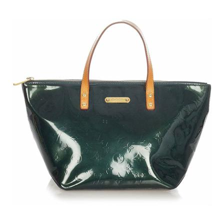 Louis Vuitton Vintage Pre-owned Vernis Bellevue PM Grøn, Dame Vintage Tasker, Størrelse: ONE Size
