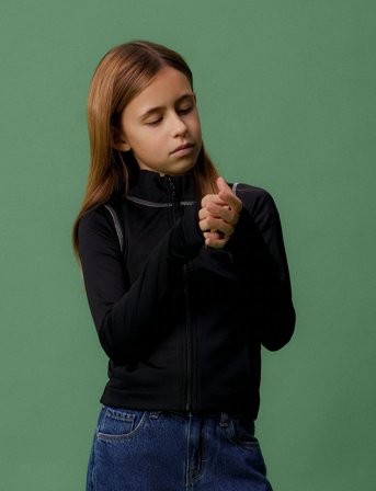 name it Nkflenette Ls Sh Slim Card - Black - 158-164