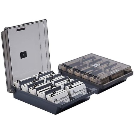 1 stor visitkortsholder med faner og skillevegger (1000 kort)