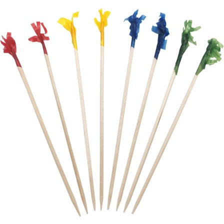 Pakke med 1500 Træ Frill Picks Tandstikkere 2,5 Tommer, Cocktail Party Til