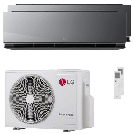 Condizionatore LG ARTCOOL Mirror AI dual split 9000+18000 BTU inverter A+++ wifi unità esterna 5.3 kW