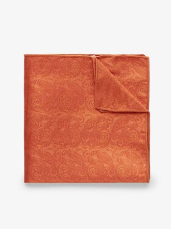 John Henric Men's Orange Pocket Square Formal Size Onesize