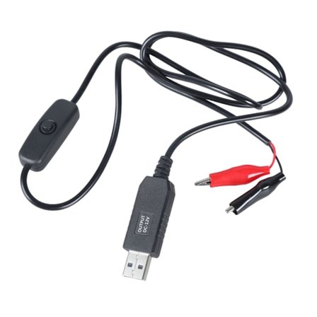 Fleksible alligatorklemmer med USB-tilslutning til 12V gadgets 12V0.5A strøm