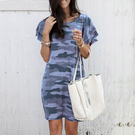 Dam Camouflage Sundress Camo Print T Shirt Dress