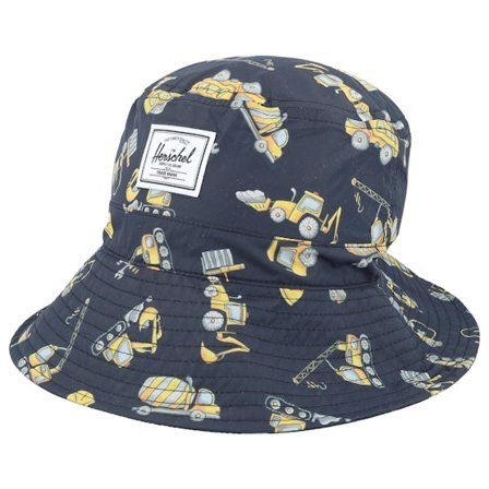 Herschel - Kids Beach Uv Construction Site Black Bucket Bucket Black Hat - @ Hatstore