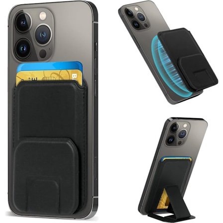 Wallet St& - Sterk magnetisk kortholder - Egnet for Magsafe - Lommebok for 2 kort - Ultratynn