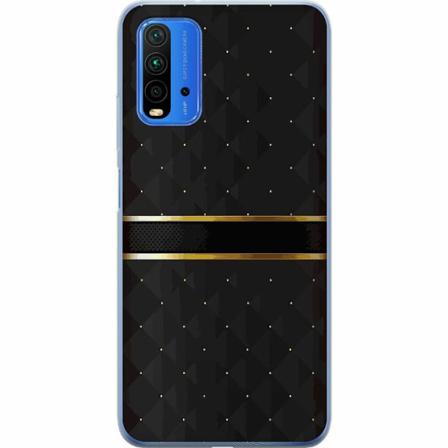 Xiaomi Redmi 9t Genomskinligt Skal Golden Stripes