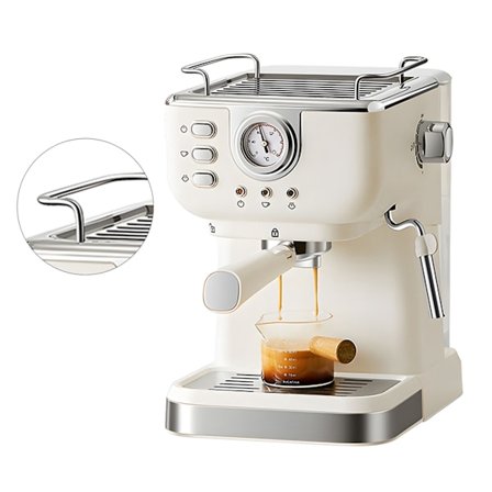 Kaffebryggare 1050W 1.5L Stor Kapacitet Halvautomatisk 20bar Högtrycksextraktion Kaffemaskin för Hemkaféer