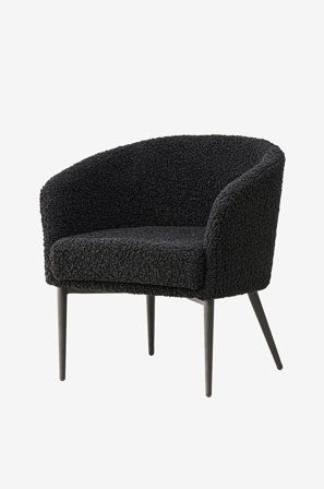 Venture Home - Fluffy Fåtölj - Svart - Fåtöljer - Från Homeroom