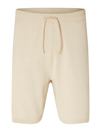 Slhteller Knit Shorts W Bottoms Shorts Sweat Shorts Beige Selected Homme