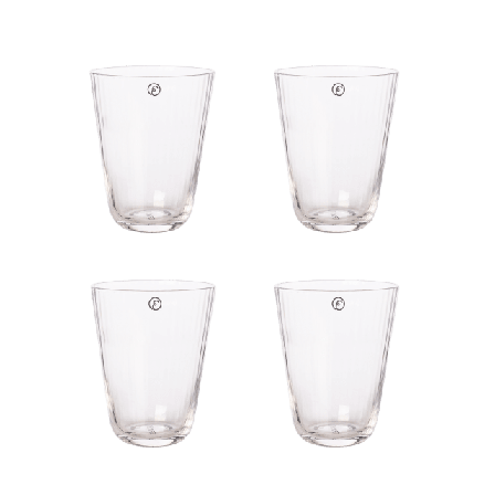 ERNST Dricksglas räfflat 4-pacl Kök & matlagning Transparant d8,4 h10,5