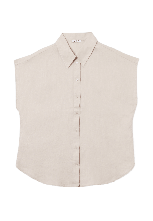 Wera Linneblus med holkärm SABINA Blusar Rosa 40