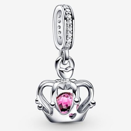 Pandora S925 Sterling Silver Crown Hängberlock 790231C01, Inkluderar Originalask