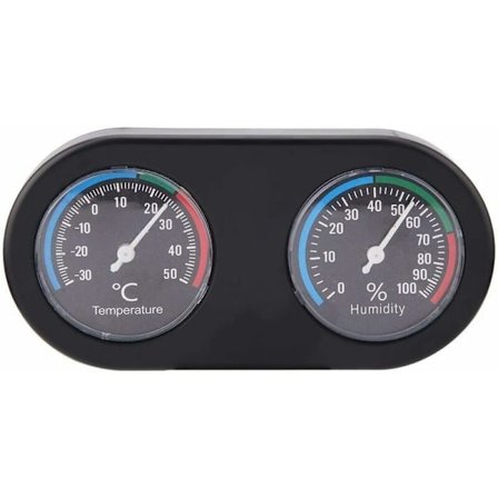 Mini analoginen lämpötila- ja kosteusmittari, pyöreä muoto, lämpömittari ja kosteusmittari terraarioon