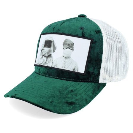 Calza Pennello - Grønn trucker Caps - Plague Velvet Green/Ivory A-frame Trucker @ Hatstore