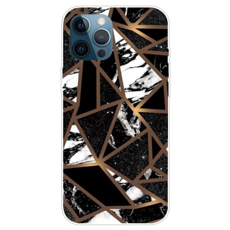 Marmormotiv iPhone 14 Pro Max skal - Fragment Av Svart Kakel