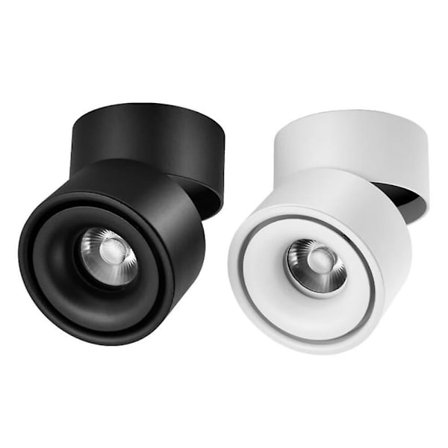 1 kpl LED-kattovalaisin 360° säädettävä alasvalo pintaasennukseen