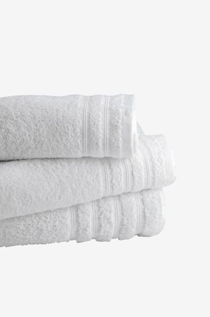 Borganäs of Sweden - Frotté Corfu 550g vit 4-pack - Vit - Handdukar - 50X70 - Från Homeroom