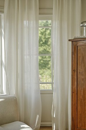 Jotex - Vorhang Leinenmischung Im 2er-pack Naturweiß - LILL - Kaufe Multifunktionsgardinen bei Jotex