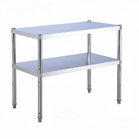 Förvaringshylla - TECH DISCOUNT - Kök - Rostfritt stål - 2 nivåer - Silver