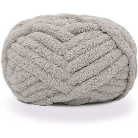 Tykt strikket chenillegarn til håndlavede tæpper, superblødt jumbo tæppegarn{REN}