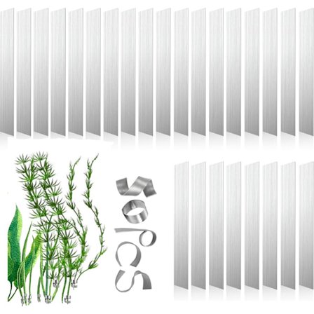 ING Fleksibel planteanker - 26 stk., 11 cm * 1 * 0,1 cm - Overvægtigt anker til akvarieplanter - Grøn dekoration