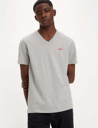 Levi's Original Hm Vneck Mid Tone Gre - Grey - M