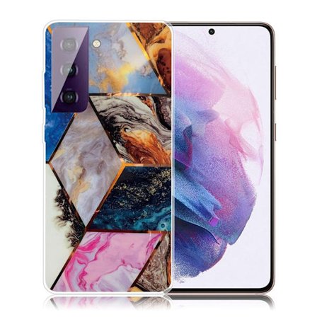 Marble Samsung Galaxy S21 FE Etui - Vibrant Klinkekule Diamant
