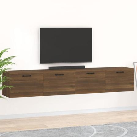 Vidaxl Väggskåp 2 St Brun Ek 100x36,5x35 Cm Konstruerat Trä Brun