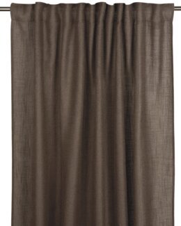 Multibandslängd Brooklyn enfärgad linnelook 2-pack Brun - 140x280 cm - Fondaco