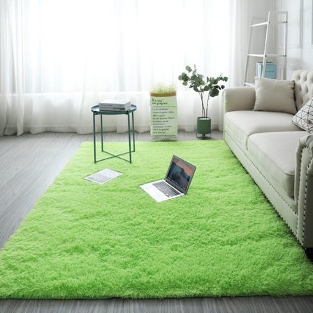 Matta för vardagsrum, mjuk och fluffig matta, bekväm och halkfri matta för sovrum, tjock batikfärgad matta, modern heminredningsmatta 120*160CM