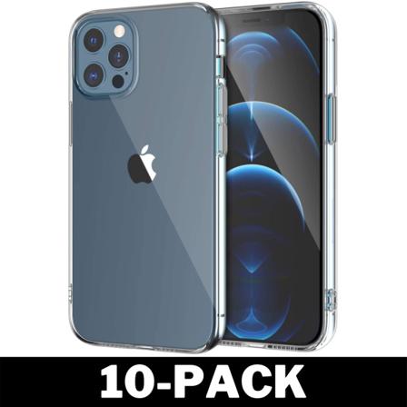 Genomskinligt Gummi Iphone 12 Skal Transparent Tpu 10-pack