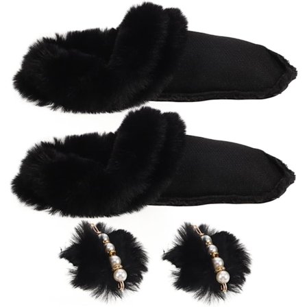 Fuzzy Hjemmesko Indlæg Udskiftning Pompom Tyk Foring Varme Fod Indlæg