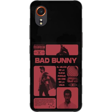 Kompatibelt Mobildeksel til Samsung Galaxy Xcover7 Bad Bunny NFL-inspirert skjoldlogo med amerikansk fotball og stjerner