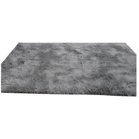 Tie-dye Gradient Färgad Matta Sovrum Vardagsrum Kaffebord Matta Långhårig Tvättad Golvmatta