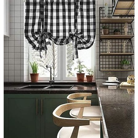 Knyt upp köksgardiner bondgårdsgardiner små fönstergardiner