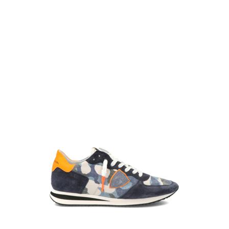 Philippe Model, Low Camouflage Sneakers Blauw, Heren, Maat:42 EU,rubber
