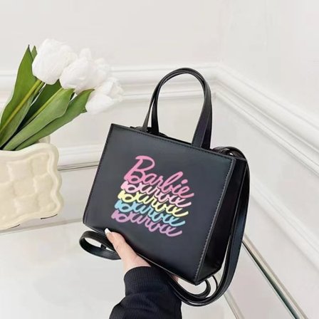 Barbie Graffiti Tote Bag Barbie Håndveske SVART