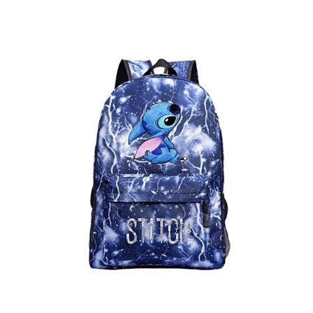 Barn Pojkar Flickor Lilo & Stitch Skolväska Student Ryggsäck Bokväska - D