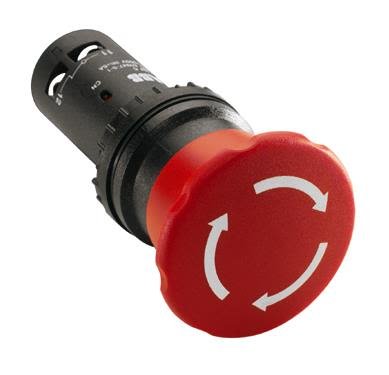 ABB 1SFA619550R1071 Nødstopp 40 mm, 1NO, 1NC, Elfordeling & strømforsyning