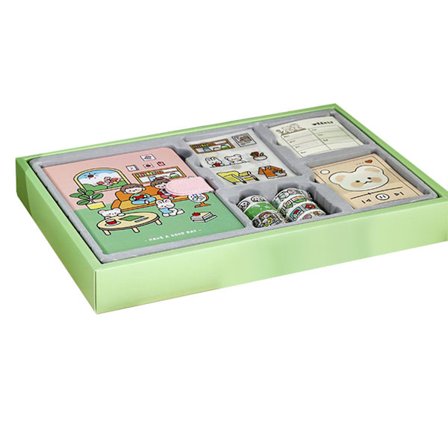 Scrapbooking-kit - Sött stuga med utsökta söta tecknade teman för flickor - Handbokssats - Estetiska gör-det-själv-journalföringssatser för barn