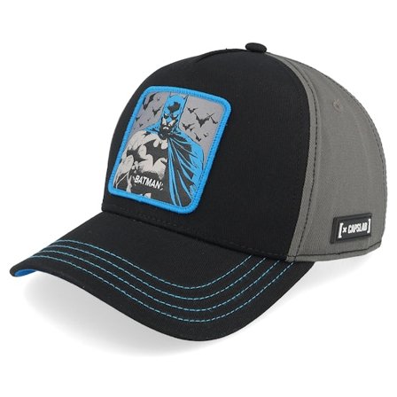 Capslab - Schwarz Adjustable Cap - Dc Comics Batman Grey/Black A-Frame Adjustable @ Hatstore