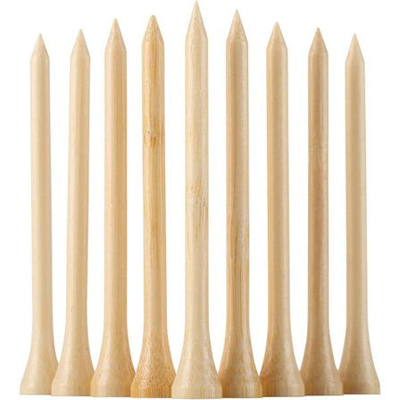 Golf Tees Hållbara Bambu Tees 100 stycken 100 stycken 3-1/4" Miljövänligt biologiskt nedbrytbart material Minskar friktion Sidosnurr Mer stabil