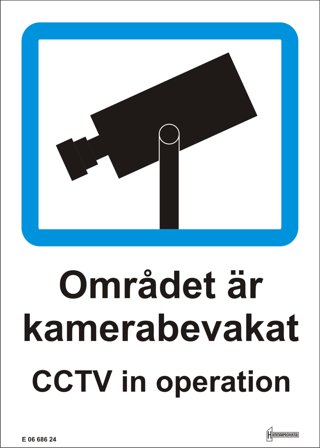 Hammarprodukter INF08027 Dekal kameraövervakat, Skyltar
