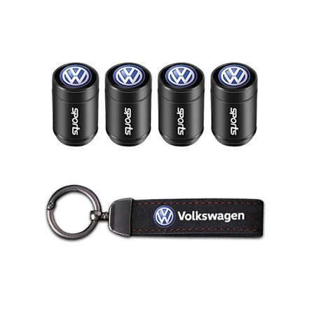 Bil Dekk Hjulventilhetter Deksel/Bil Nøkkelring Nøkkelkjede For VW Golf Tiguan Jetta Transporter Passat T5 Polo Touran GTI Caddy