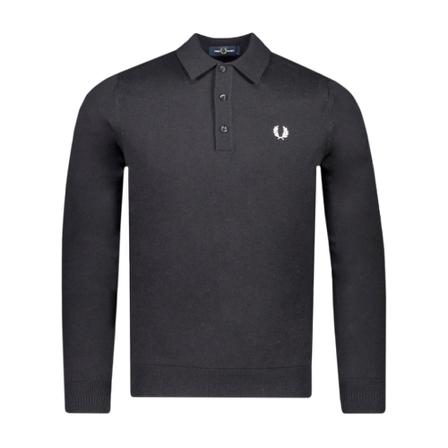 Fred Perry Overhemd Zwart , Zwart , Heren , Maat: XL