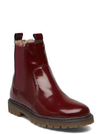 Bisgaard Neel Lamb Vinterstøvletter Pull On Burgunder Bisgaard*Betinget Tilbud